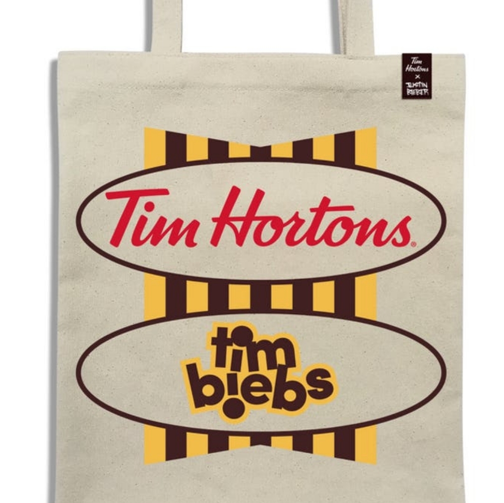 Tim Hortons x Justin Bieber TimBiebs Tote Bag limited release-NWT unopened